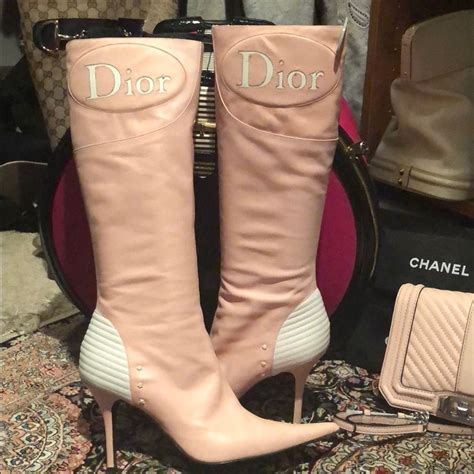 dior pink boots|Dior leather boots for women.